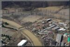 Povodně 2006 - soutok Moravy a Dřevnice